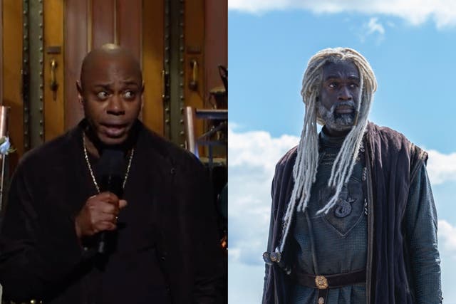 <p>Dave Chappelle (left) and Steve Toussaint as Corlys Velaryon in ‘House of the Dragon’ </p>