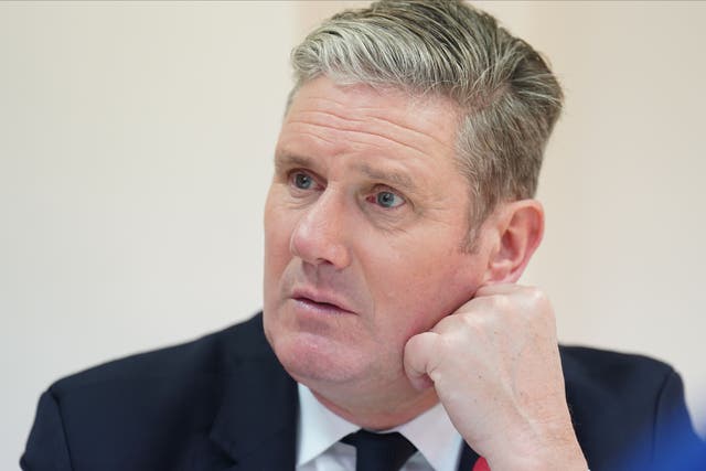 Sir Keir Starmer has said the labour shortage in the UK cannot be remedied with foreign workers but by training Britons (James Manning/PA)