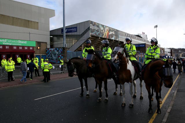 Police are investigating crowd incidents at Turf Moor (Simon Cooper/PA)