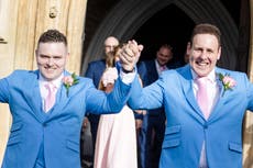 Gay couple turned away by 31 churches finally tie the knot