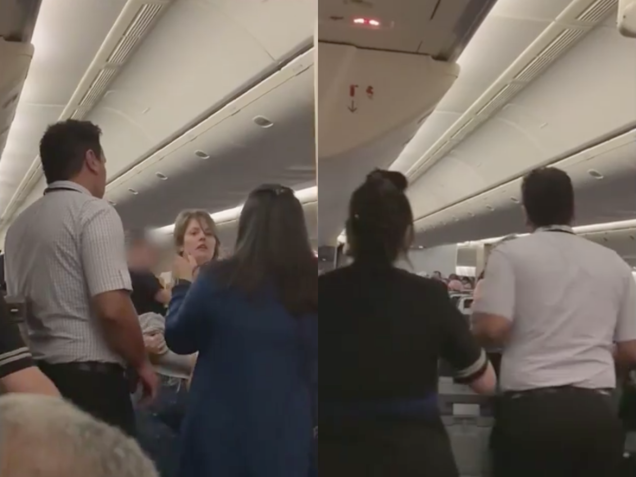 Woman with child removed from flight by police after screaming at crew and shoving flight attendant The Independent pic pic