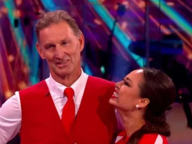 <p>Tony Adams and Katya Jones on ‘Strictly'</p>