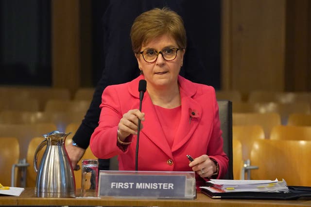Nicola Sturgeon welcomed the expansion of the Scottish Child Payment (Andrew Milligan/PA)