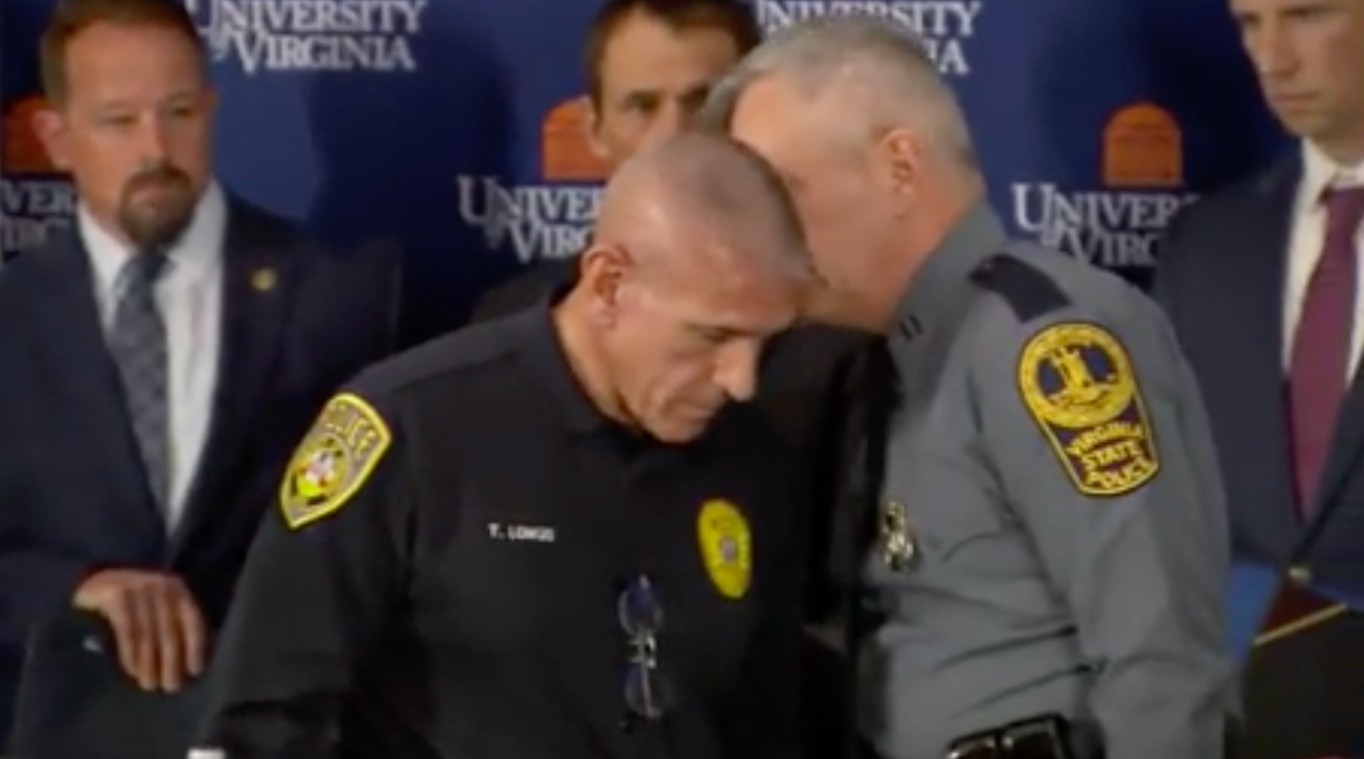 UVA Police Chief Tim Longo was holding a presser on Monday when he was informed that Christopher Darnell Jones had been arrested