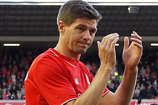 <p>Steven Gerrard is back at Anfield for Liverpool’s charity game (Peter Byrne/PA)</p>