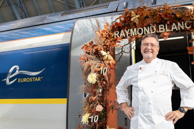 <p>Eurostar has partnered with Raymond Blanc for 10 years</p>