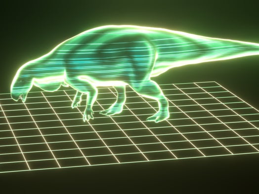 The AI (Deep Convolutional Neural Network) was trained with 1,500 dinosaur footprints