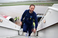 World Cup 2022 LIVE: England depart for Qatar as Cristiano Ronaldo greets Bruno Fernandes at Portugal camp