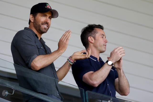 Wrexham owners Ryan Reynolds (left) and Rob McElhenney at a match (PA)
