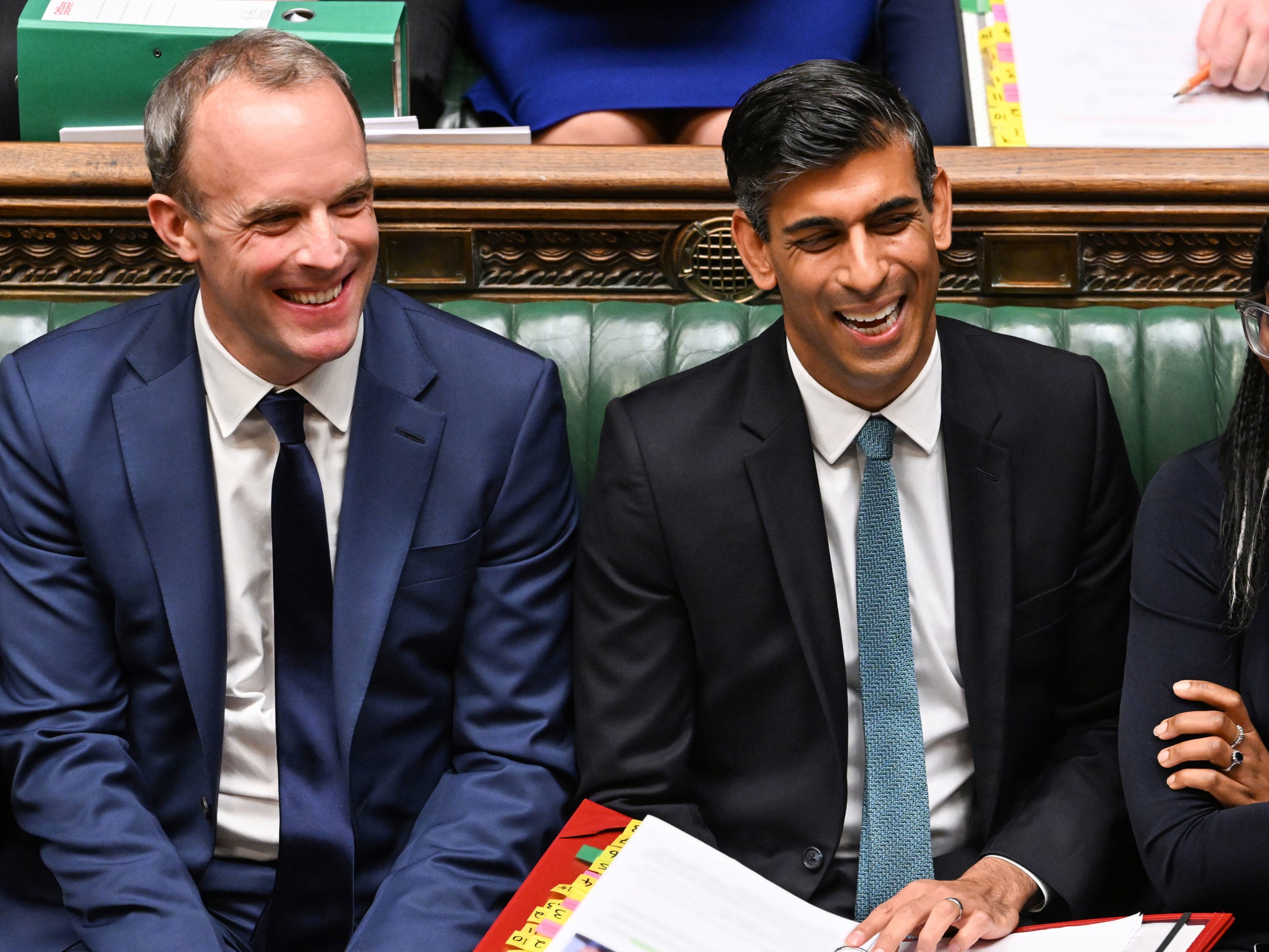 Dominic Raab and Rishi Sunak in the Commons