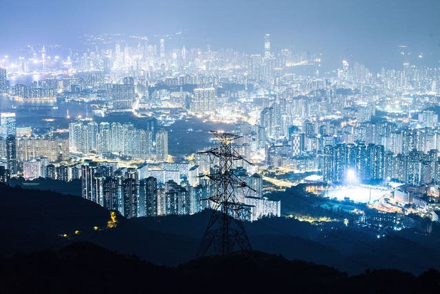 <p>Light pollution in Hong Kong</p>