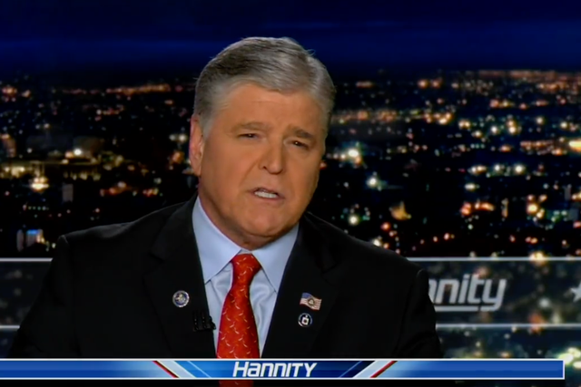 <p>Sean Hannity was not happy to have to call the Arizona governor’s race for Katie Hobbs</p>