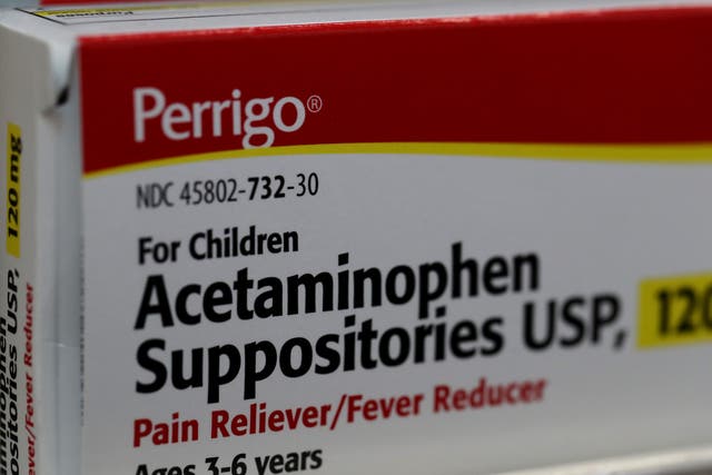 <p>Packages of Acetaminophen are displayed on a shelf at Jack's Pharmacy on January 21, 2020 in San Anselmo, California</p>