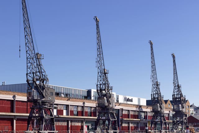 The Bristol cranes, which were electrically powered to travel on railway lines, have been listed Grade II (PA)