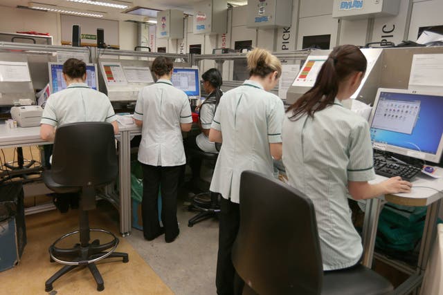The TUC said stagnant wages had played a major role in the ‘crippling’ staff shortages facing the NHS (Lynne Cameron/PA)