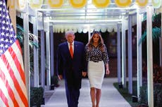 Which of Donald Trump’s family members attended his 2024 presidential announcement at Mar-a-Lago?