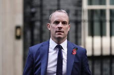 How are complaints against Cabinet ministers investigated and what could happen to Raab? 