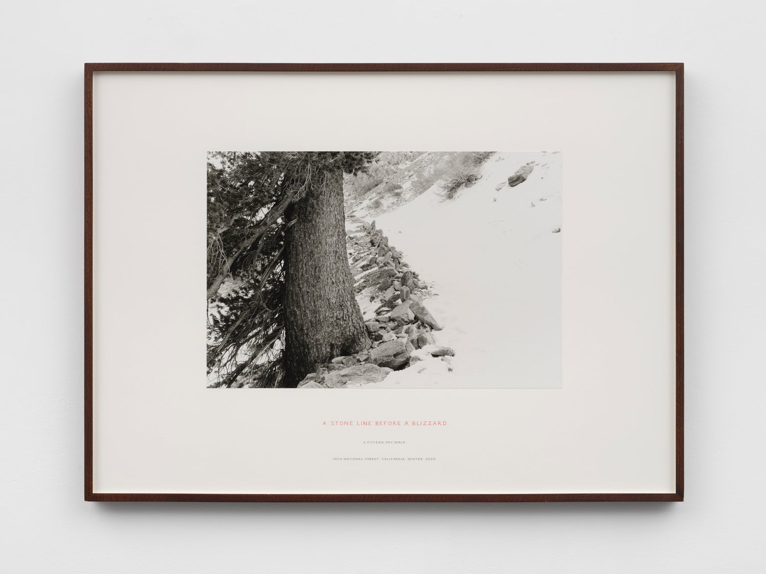 Richard Long: A stone line before a blizzard