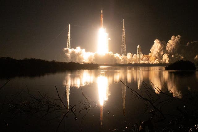 Nasa’s Artemis 1 rocket blasts off to the moon (Nasa/Bill Ingalls)