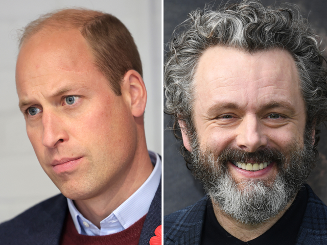 <p>Prince William and Michael Sheen</p>