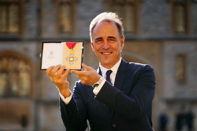 Anthony Horowitz after being made a CBE (Victoria Jones/PA)