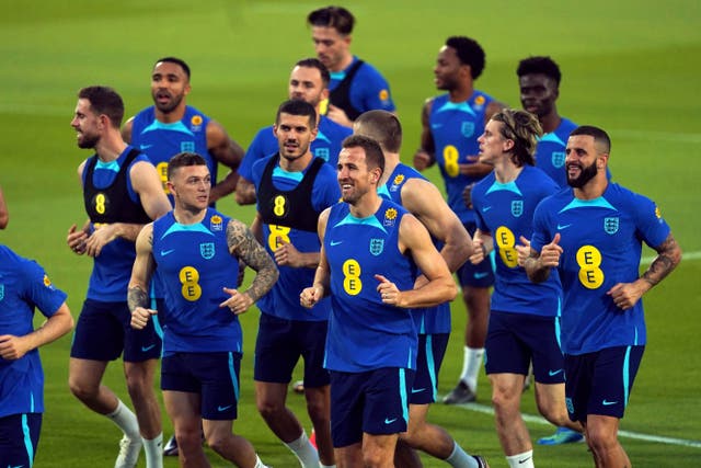 England in training (Nick Potts/PA)