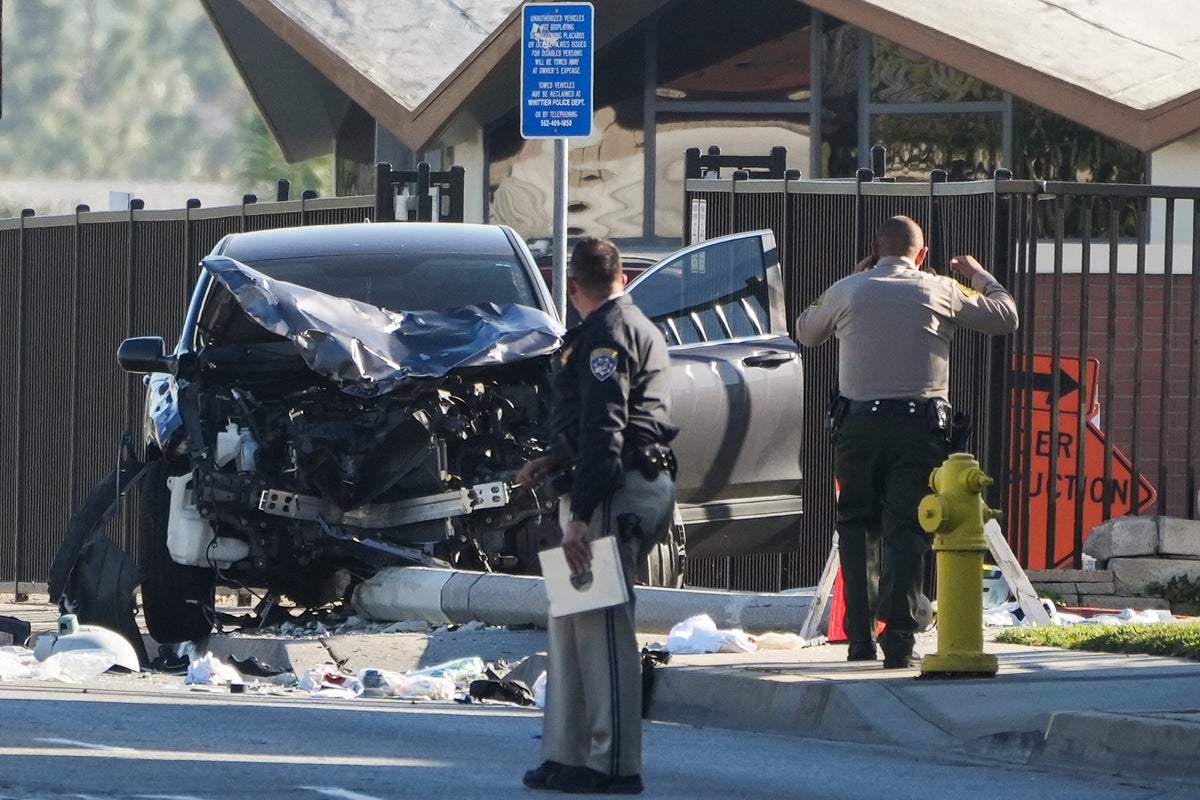 Whittier police recruits – live: ‘Life-altering’ injuries reported as car hits 25 trainees in LA suburb