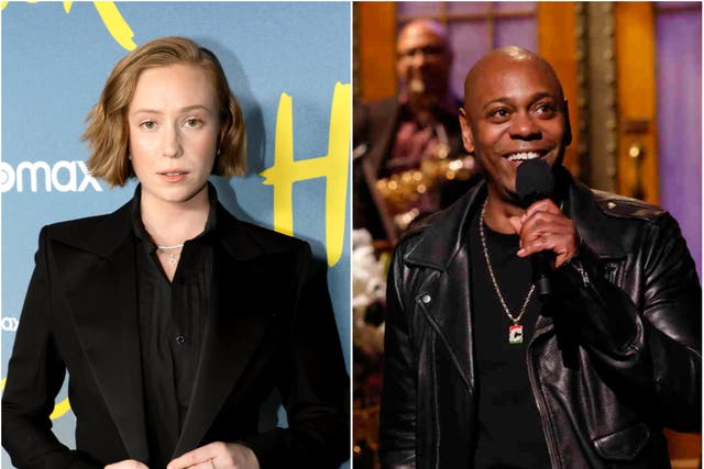 <p>Hannah Einbinder and Dave Chappelle</p>