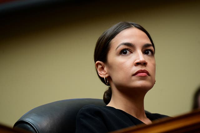 <p>Democratic U.S. Rep. Alexandria Ocasio-Cortez of New York, running for re-election to the U.S. House of Representatives in the 2022 U.S. midterm elections, participates in a House Oversight Committee hearing on Capitol Hill in Washington, U.S. July 15, 2019</p>
