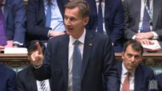 Many more to pay tax as Jeremy Hunt freezes allowances and cuts 45p top rate threshold