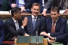 Hunt blames ‘recession made in Russia’ as he increases taxes and cuts spending