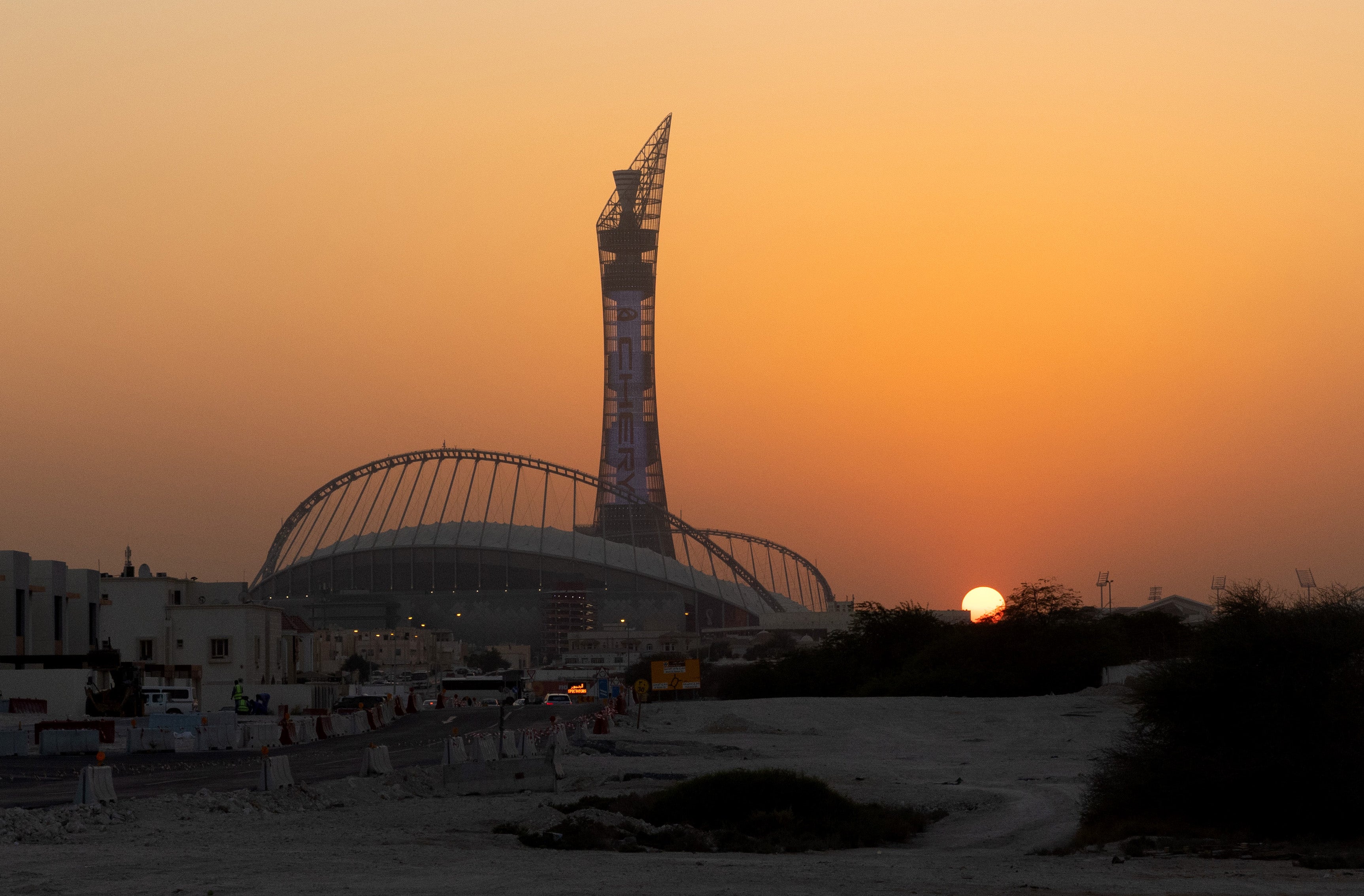 The Khalifa stadium and the Torch Tower are located in an area of Doha that resonates with tragedy