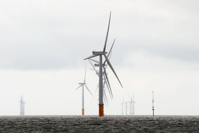 <p>Wind farms will face a new windfall tax, the chancellor said on Thursday. (Anna Gowthorpe/PA)</p>