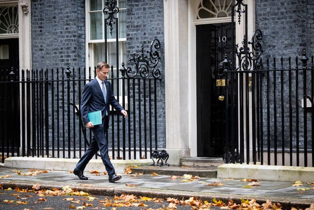 <p>Jeremy Hunt ahead of his autumn statement on Thursday</p>