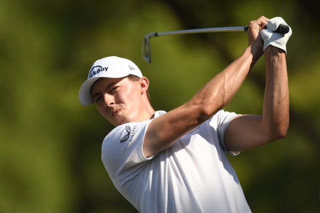 Matt Fitzpatrick shares the lead with Tyrrell Hatton in the DP World Tour Championship (Martin Dokoupil/AP)