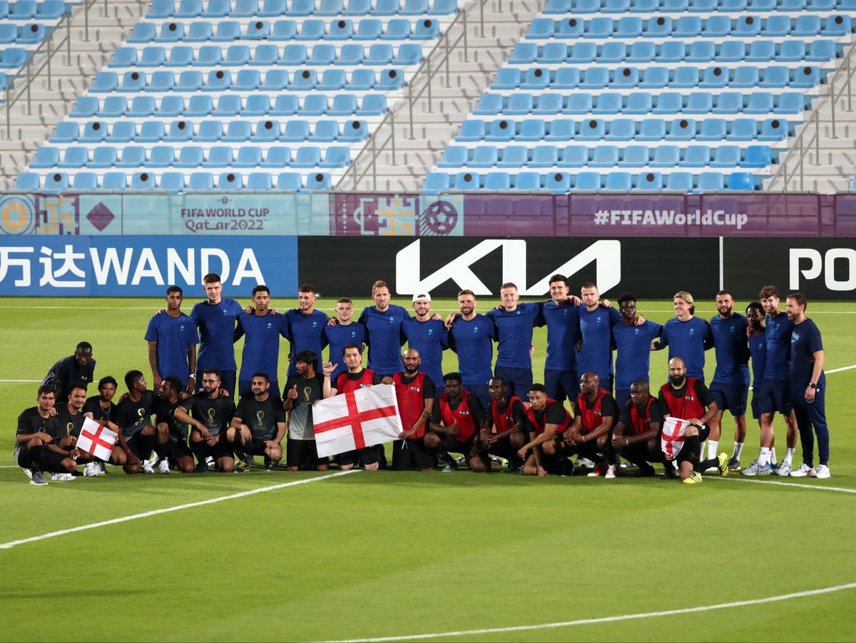England squad meet migrant workers in Qatar ahead of World Cup