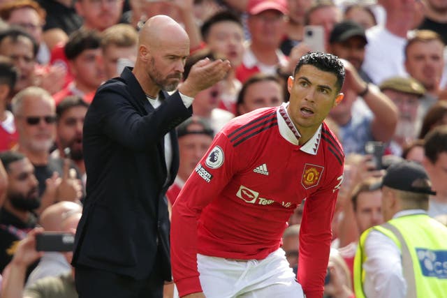 <p>Cristiano Ronaldo’s relationship with Manchester United manager Erik ten Hag broke down</p>