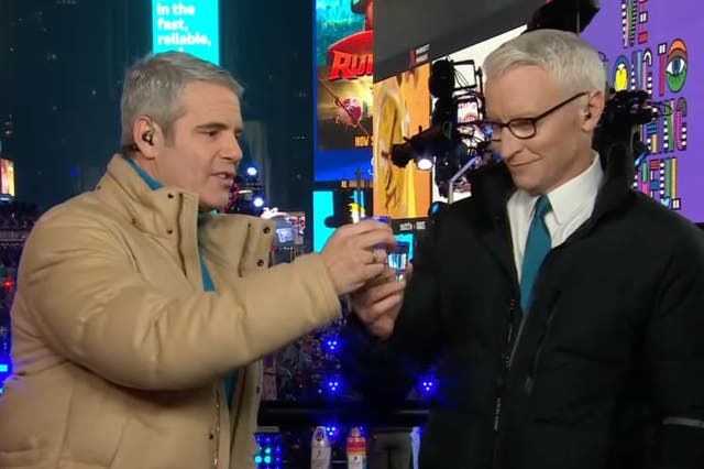 <p>Andy Cohen clarifies that he and Anderson Cooper will still be drinking during NYE broadcast</p>