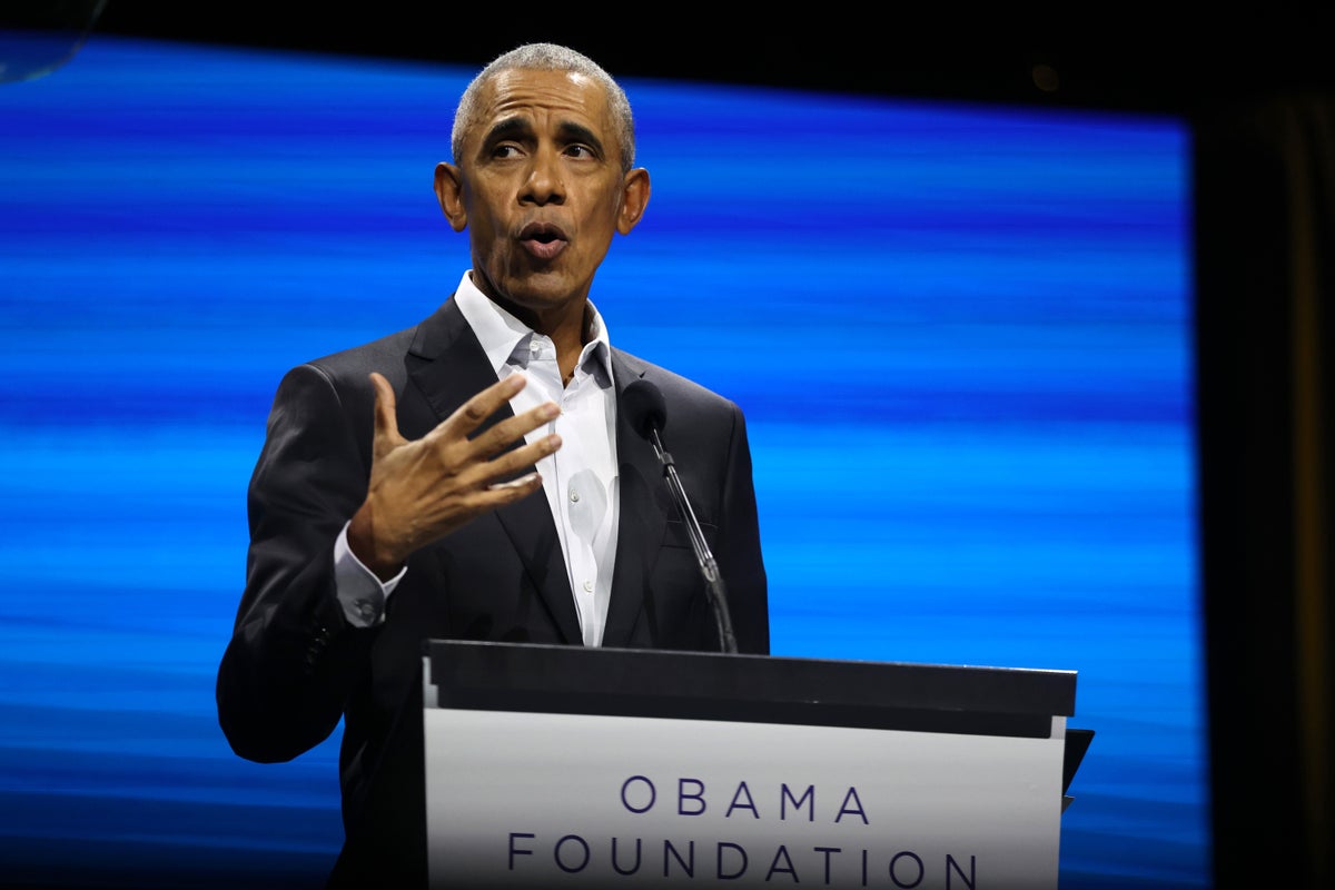 Barack Obama warns that democracy is ‘currently under assault’ across globe
