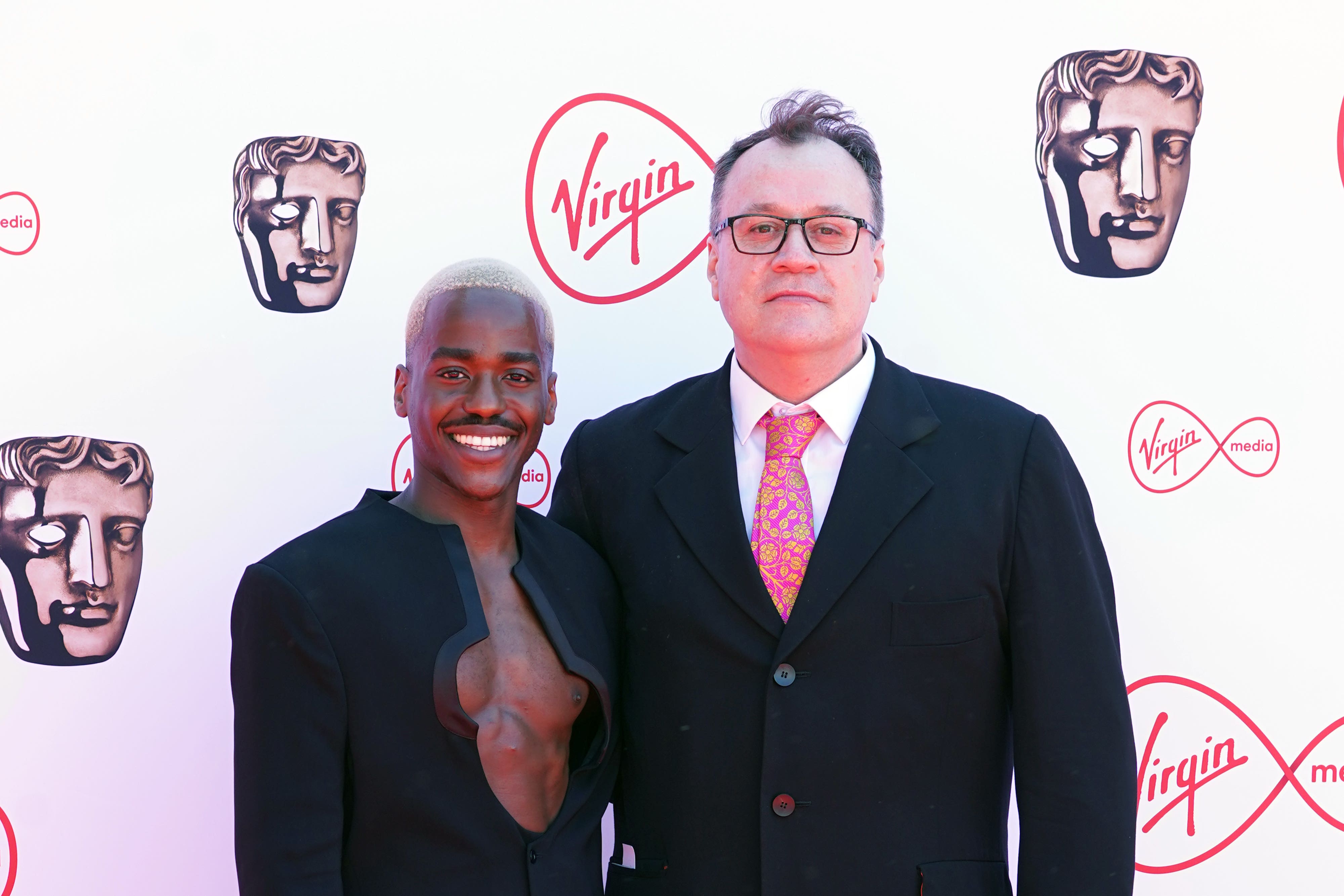 Ncuti Gatwa and Russell T Davies attending the Virgin Bafta TV Awards 2022, at the Royal Festival Hall in London in May 2022 (Ian West/PA)