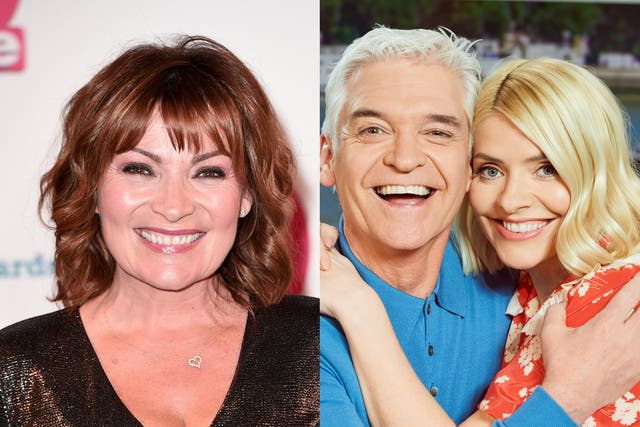 <p>Lorraine Kelly, Phillip Schofield and Holly Willoughby</p>