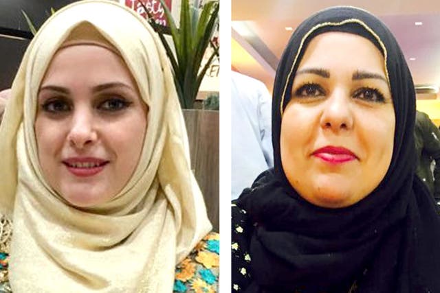 <p>Raneem Oudeh (left) and her mother, Khaola Saleem, were both killed</p>