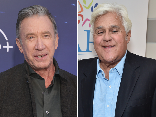 <p>Tim Allen and Jay Leno</p>