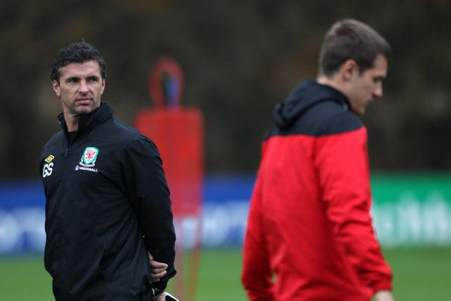 Aaron Ramsey, right, says Gary Speed, left, convinced him that Wales would play at the World Cup one day (Nick Potts/PA)
