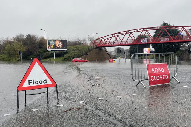 <p>Flooding in Edinburgh (Katharine Hay/PA)</p>