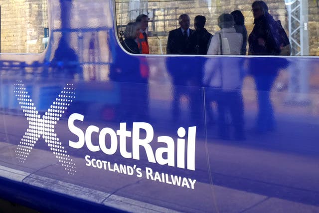 Rail services in part of Scotland are ‘unlikely’ to operate before noon on Saturday after ‘extreme’ rain on Friday, ScotRail said (PA)