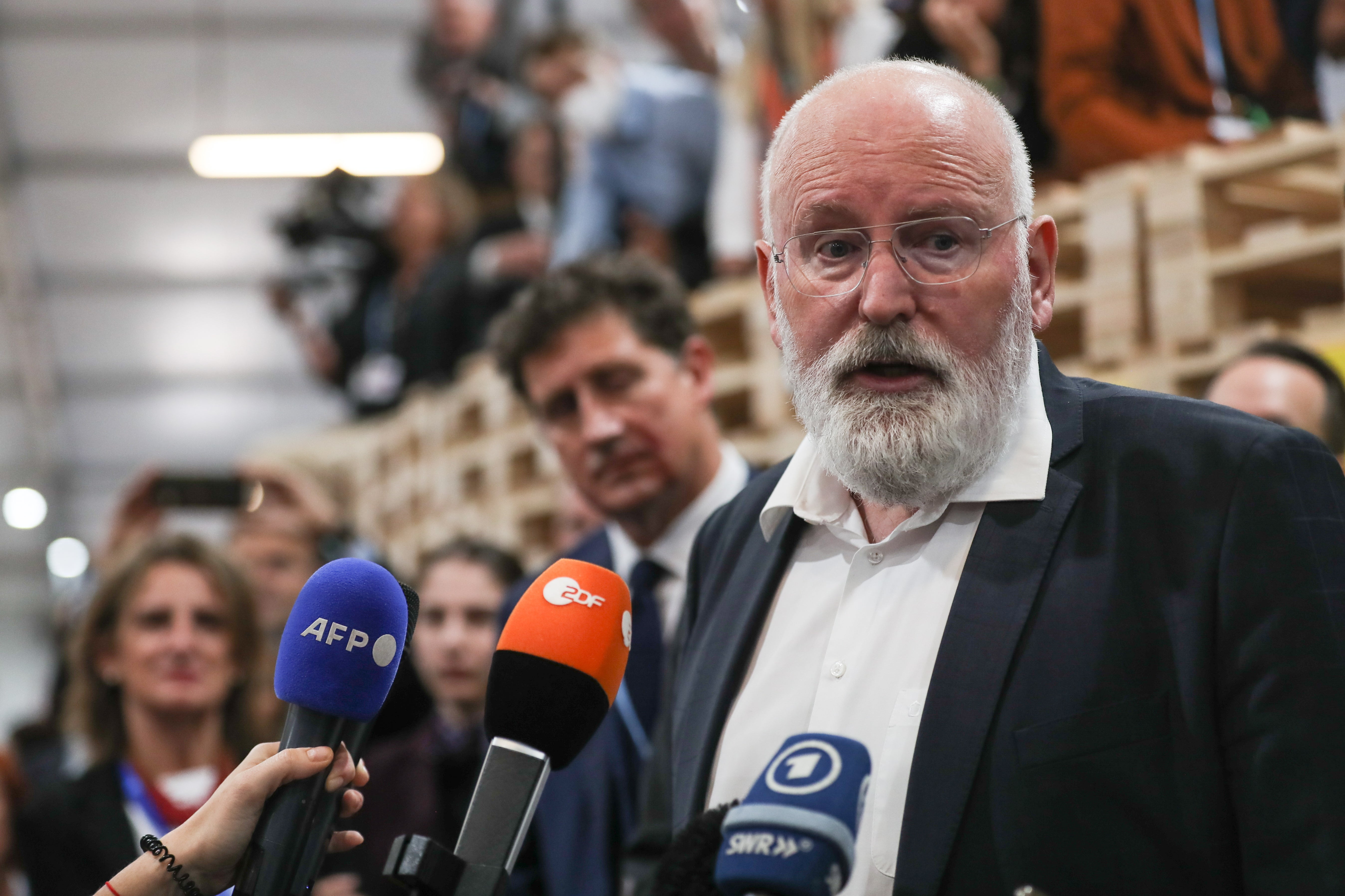 <p>Frans Timmermans pictured at Cop27 on Saturday. </p>