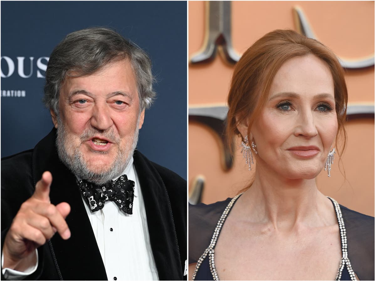 Stephen Fry says JK Rowling’s comments ‘deeply upset’ his trans friends