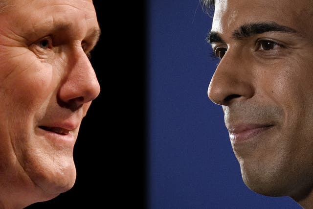<p>Labour leader Keir Starmer and Tory leader Rishi Sunak </p>