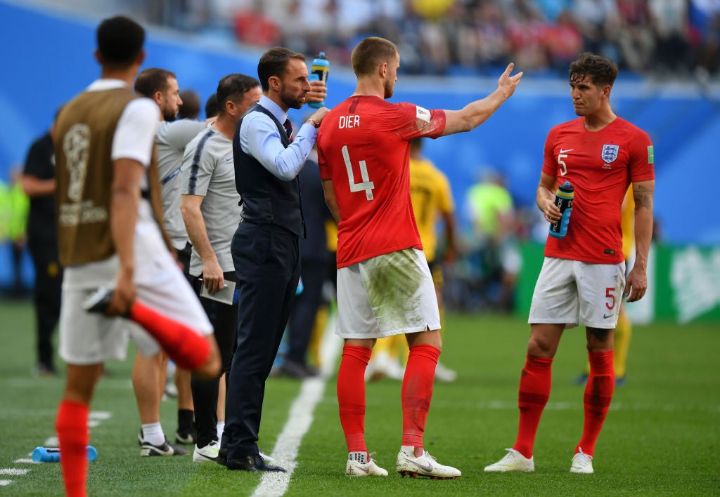 Eric Dier with Gareth Southgate at the 2018 World Cup